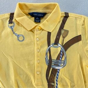 Ralph Lauren Girls Horse Riding Button Polo Size Medium (8-10)